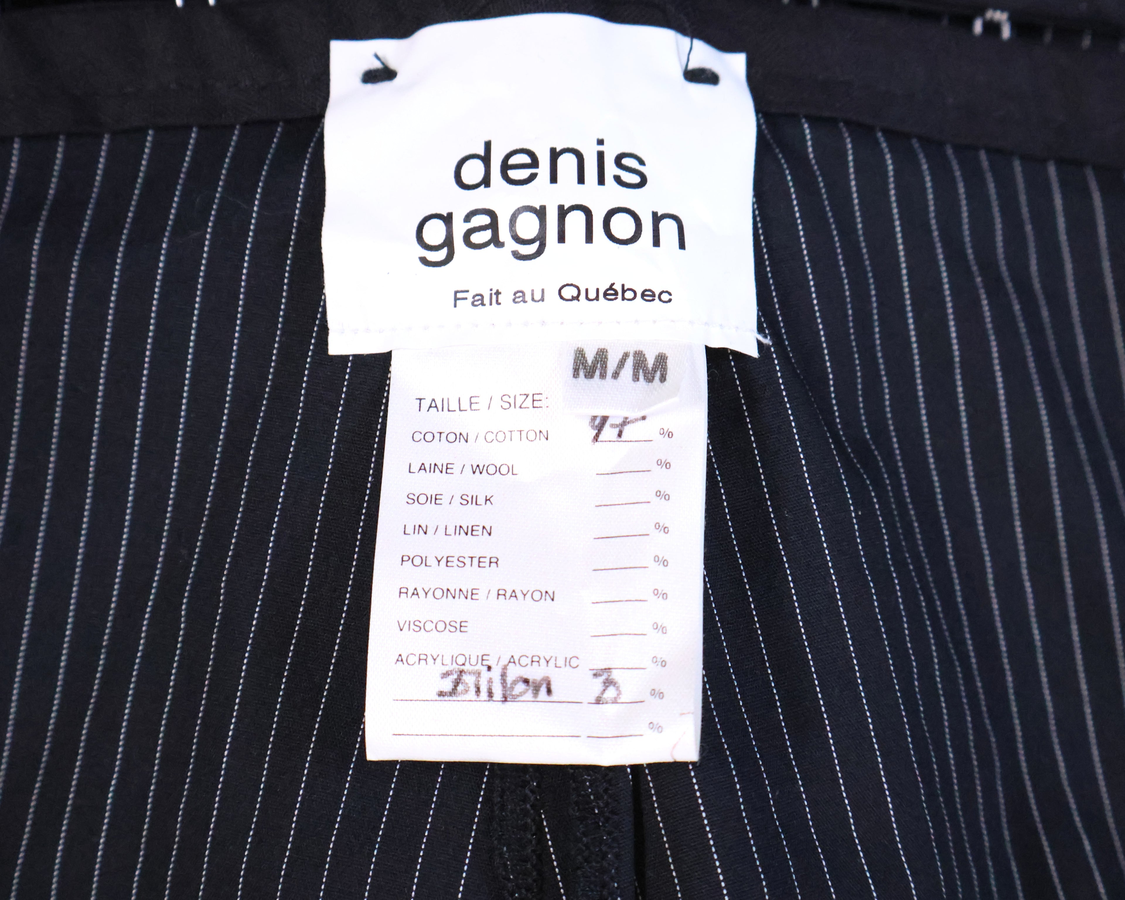 Denis Gagnon striped trouser