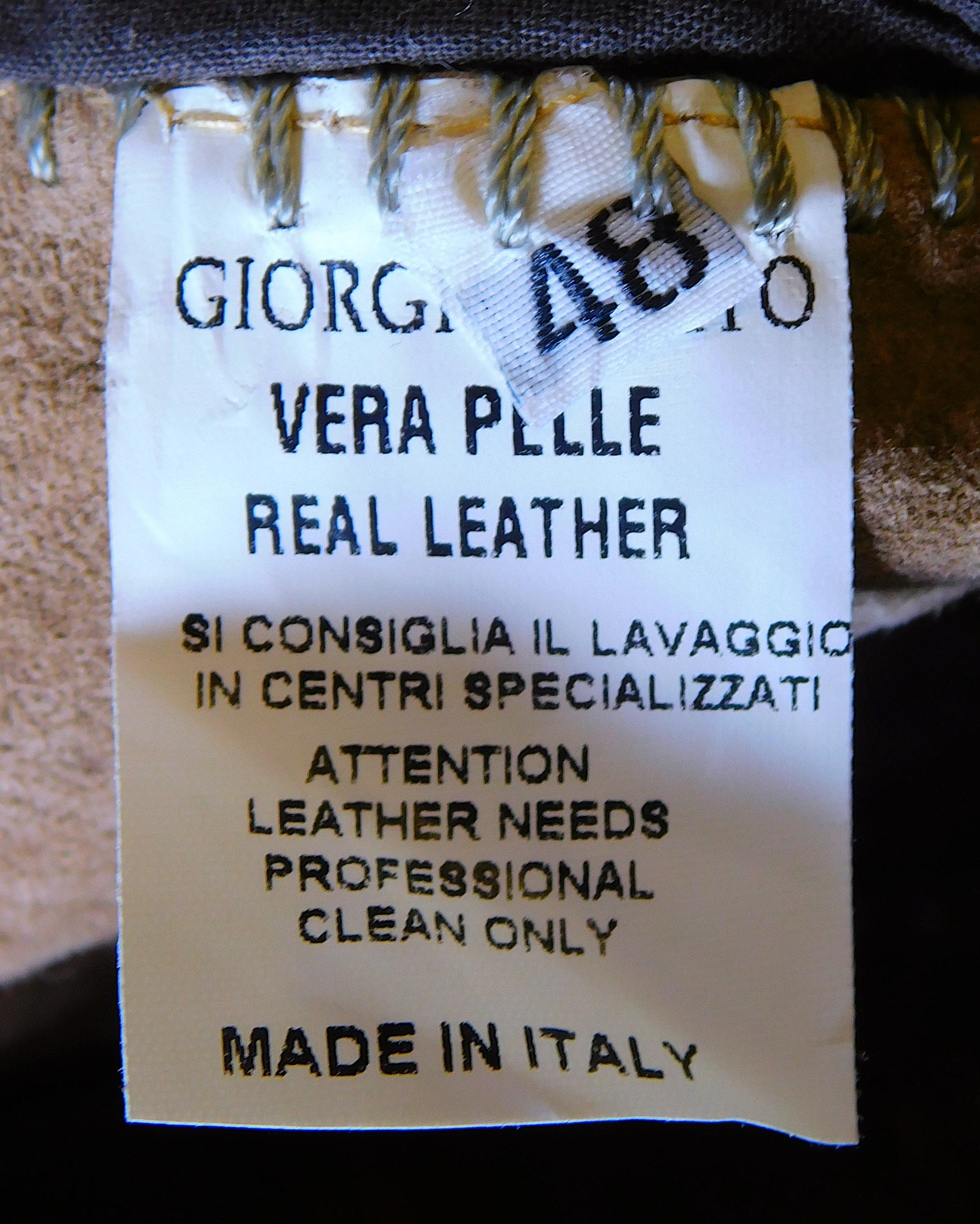 Giorgio Brato beige leather jacket