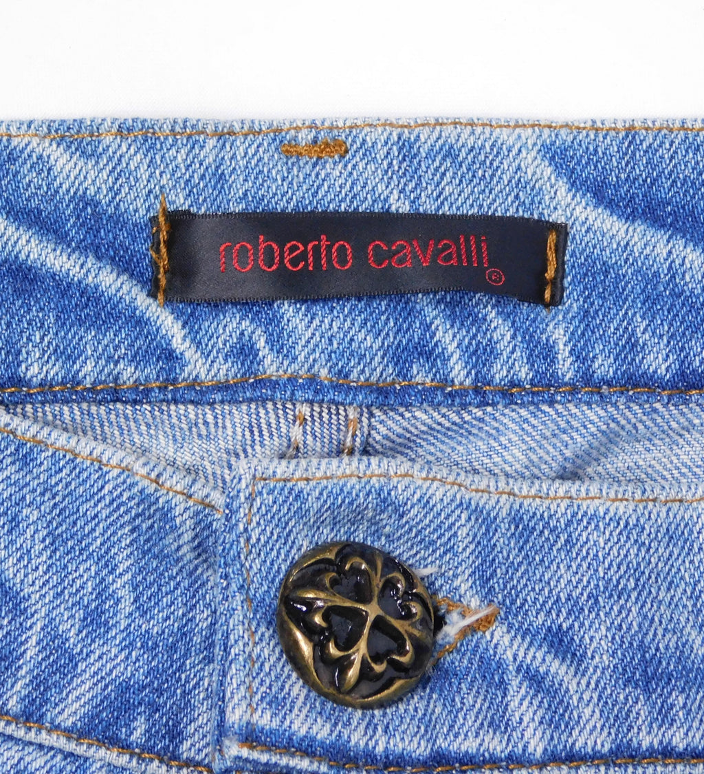 Roberto Cavalli patchwork denim jeans