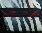 Roberto Cavalli black python leather chelsea boots