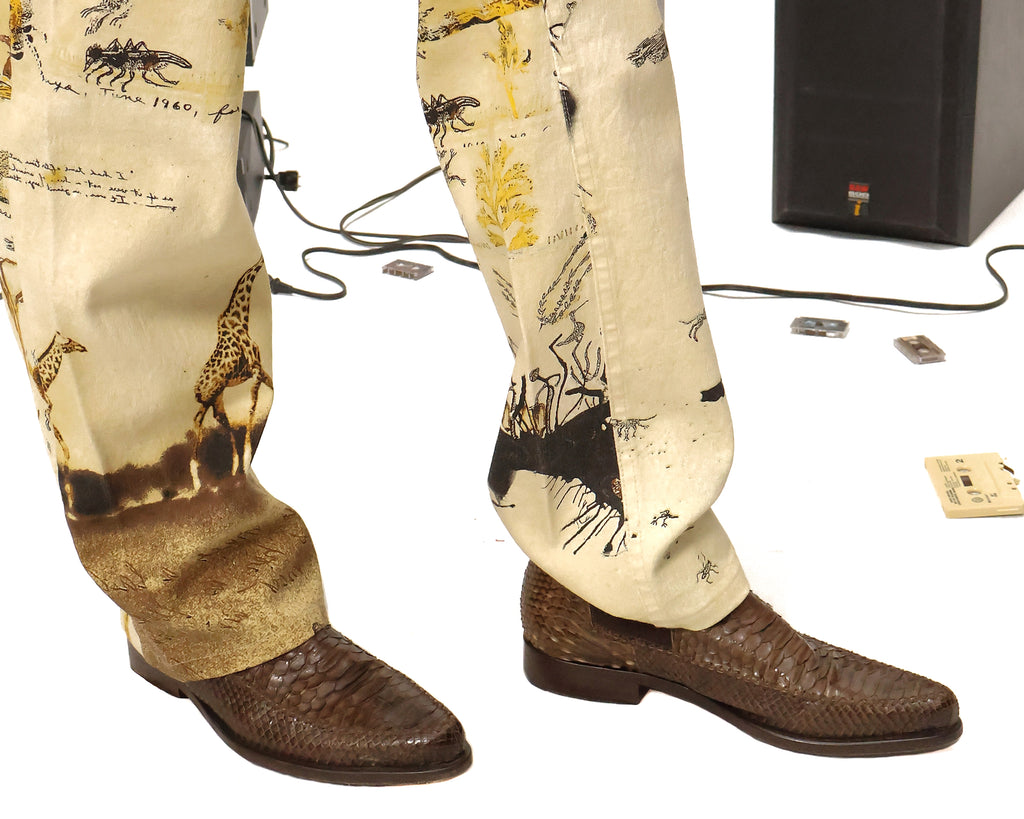 Roberto Cavalli brown python leather chelsea boots