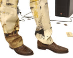 Roberto Cavalli brown python leather chelsea boots
