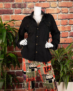 Dolce Gabbana black dress shirt with gold-tone zipper 2003/5