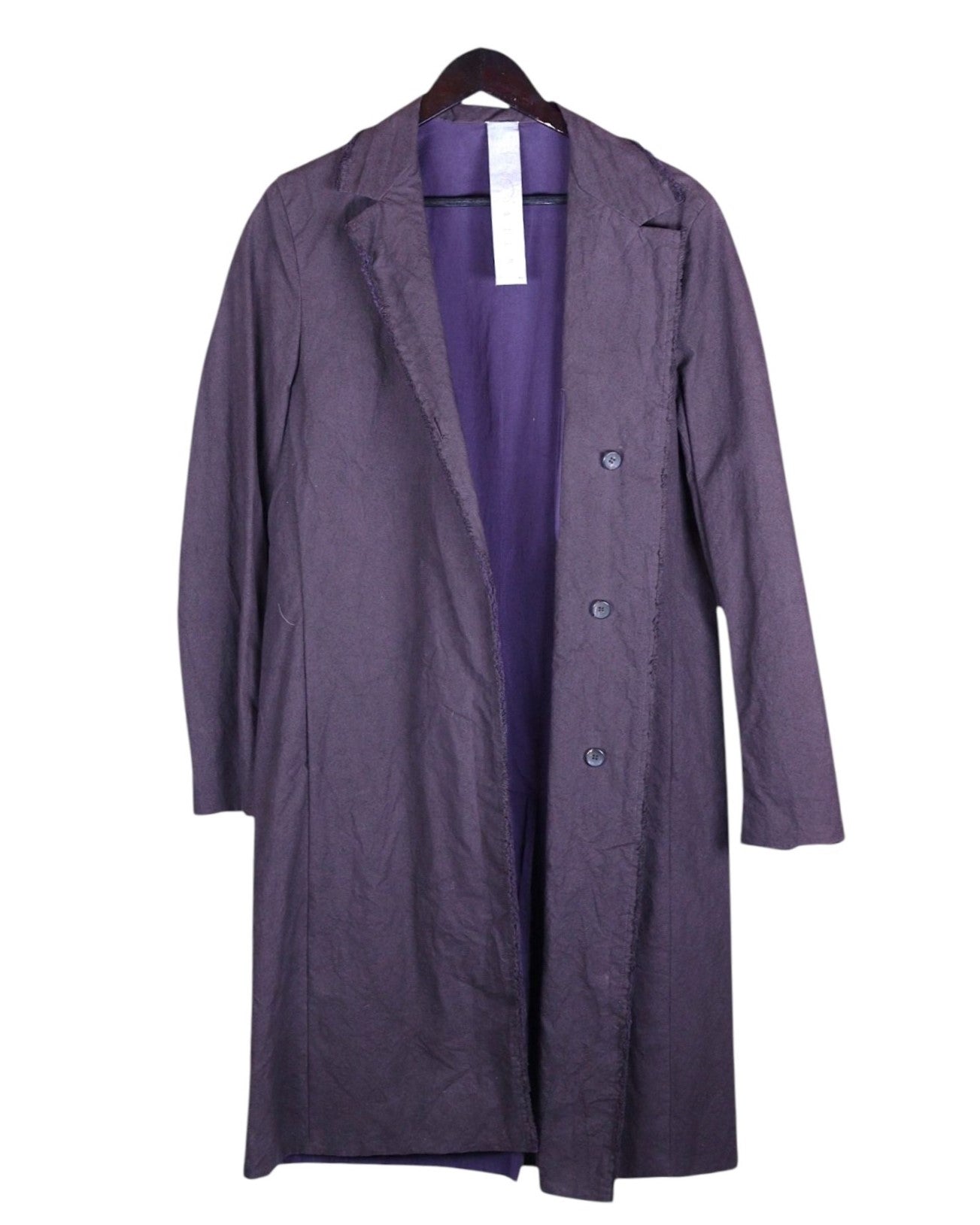 L’Maltieri Carpe Diem long purple trench coat
