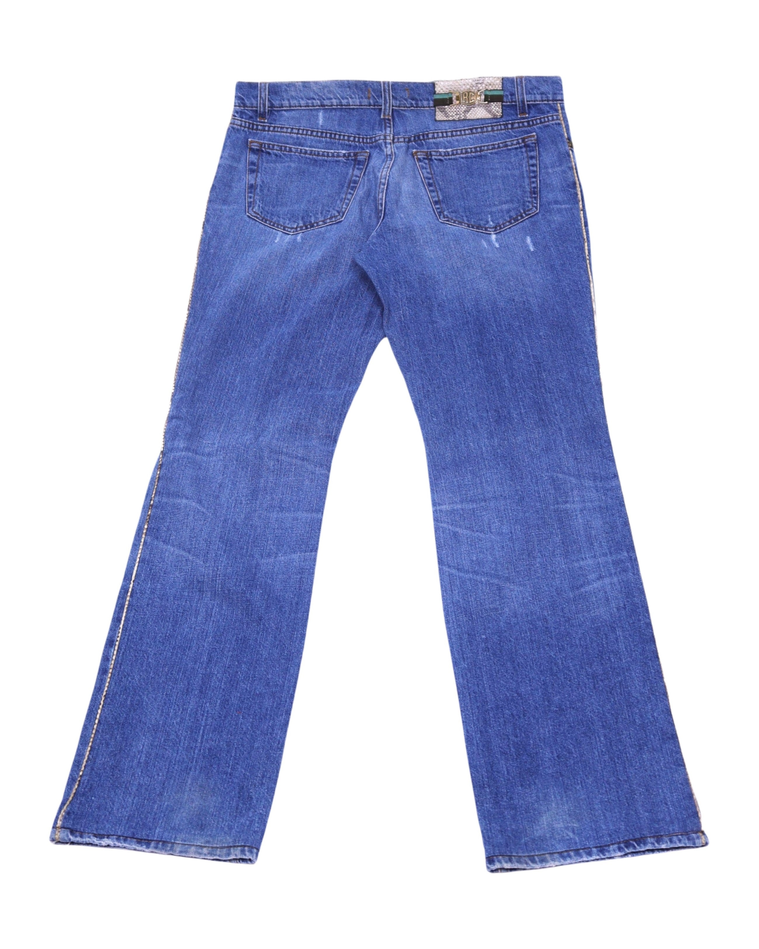 Roberto Cavalli jeans with snakeskin