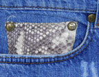 Roberto Cavalli jeans with snakeskin
