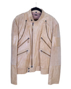 Roberto Cavalli beige leather jacket