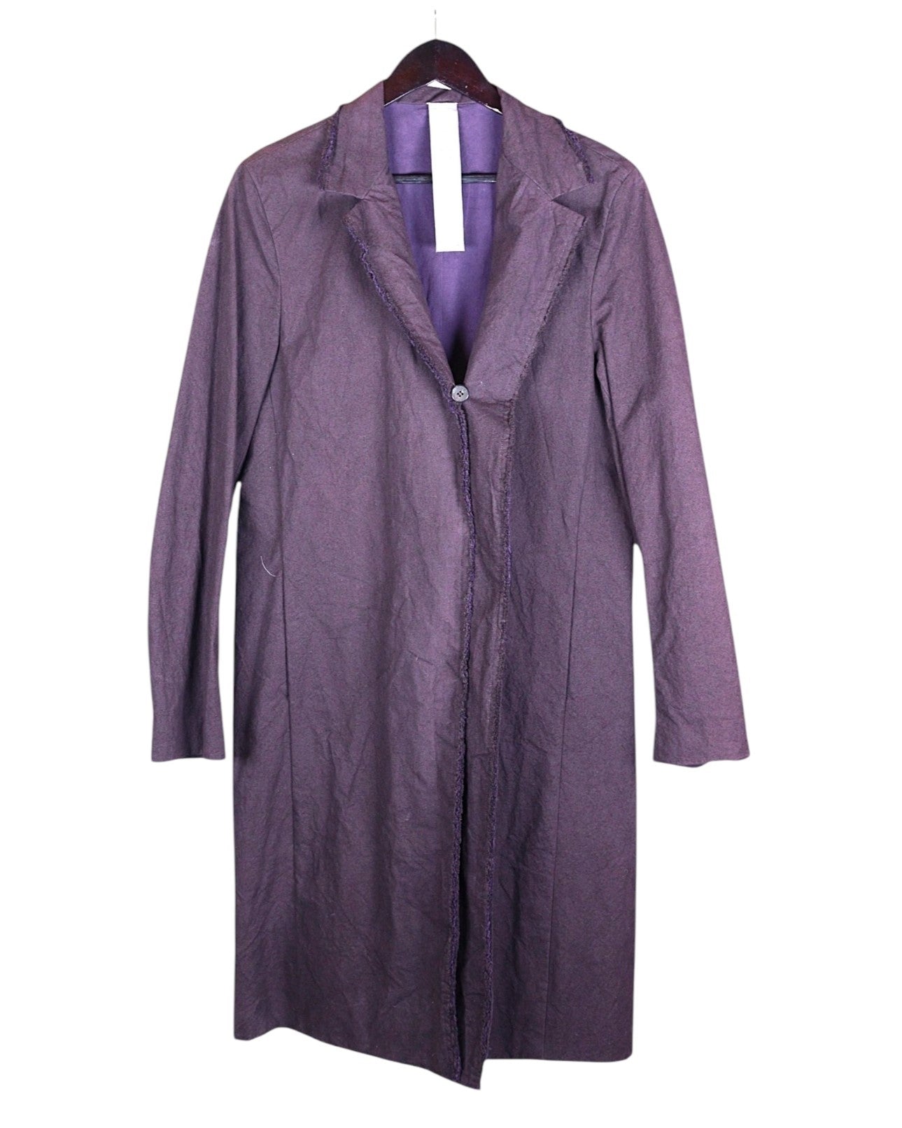 L’Maltieri Carpe Diem long purple trench coat