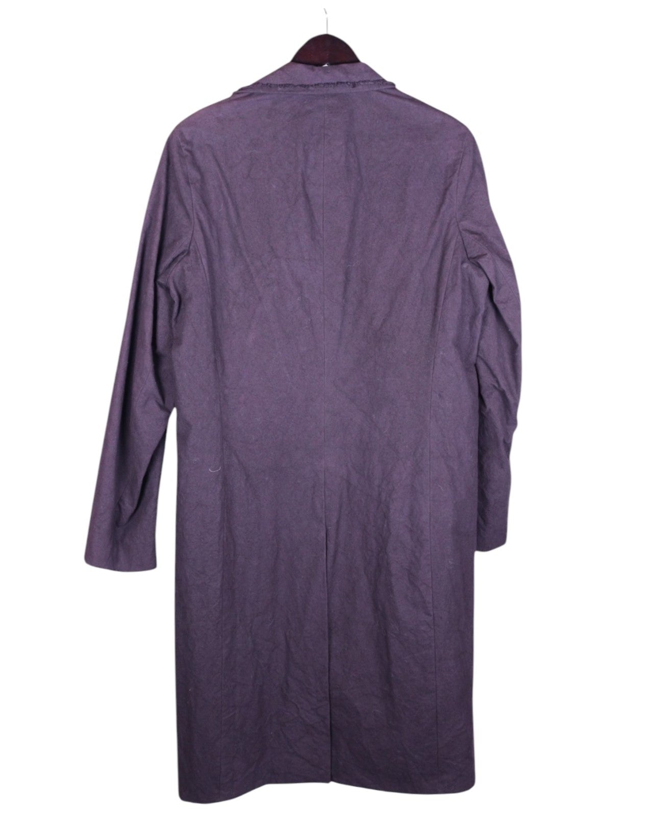 L’Maltieri Carpe Diem long purple trench coat