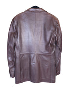 Dolce & Gabbana brown distressed  leather Blazer