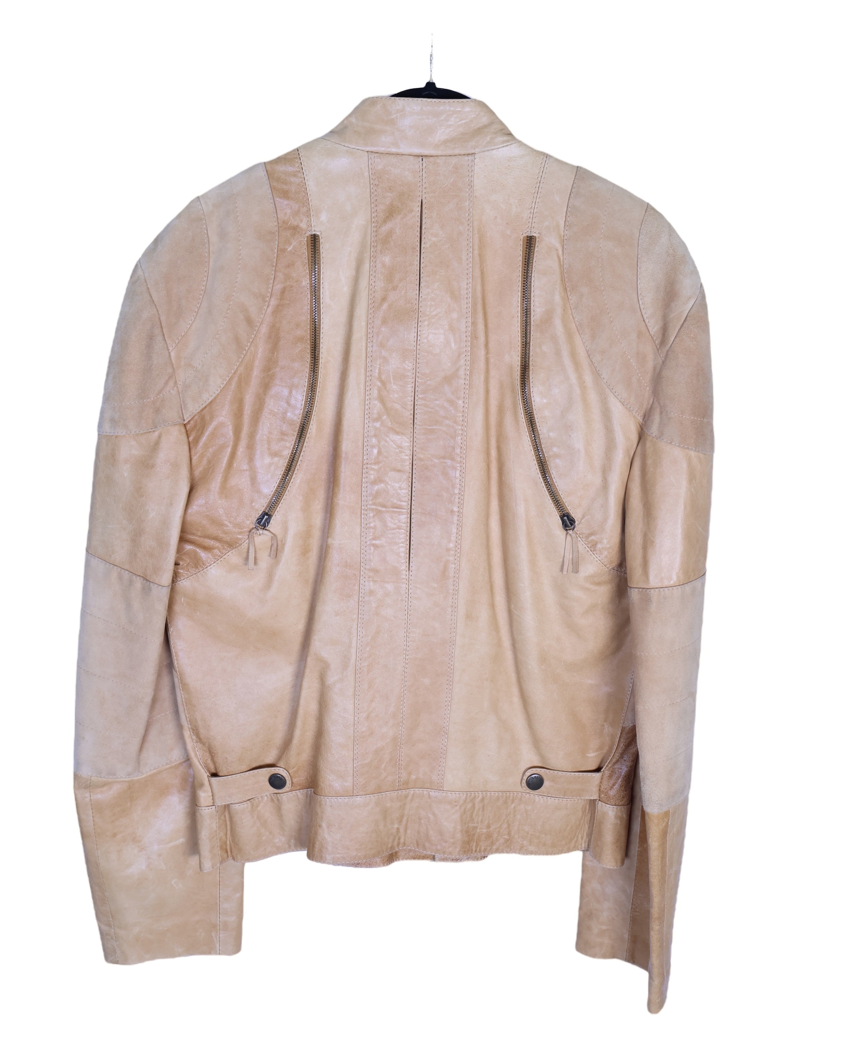 Roberto Cavalli beige leather jacket