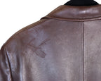 Dolce & Gabbana brown distressed  leather Blazer