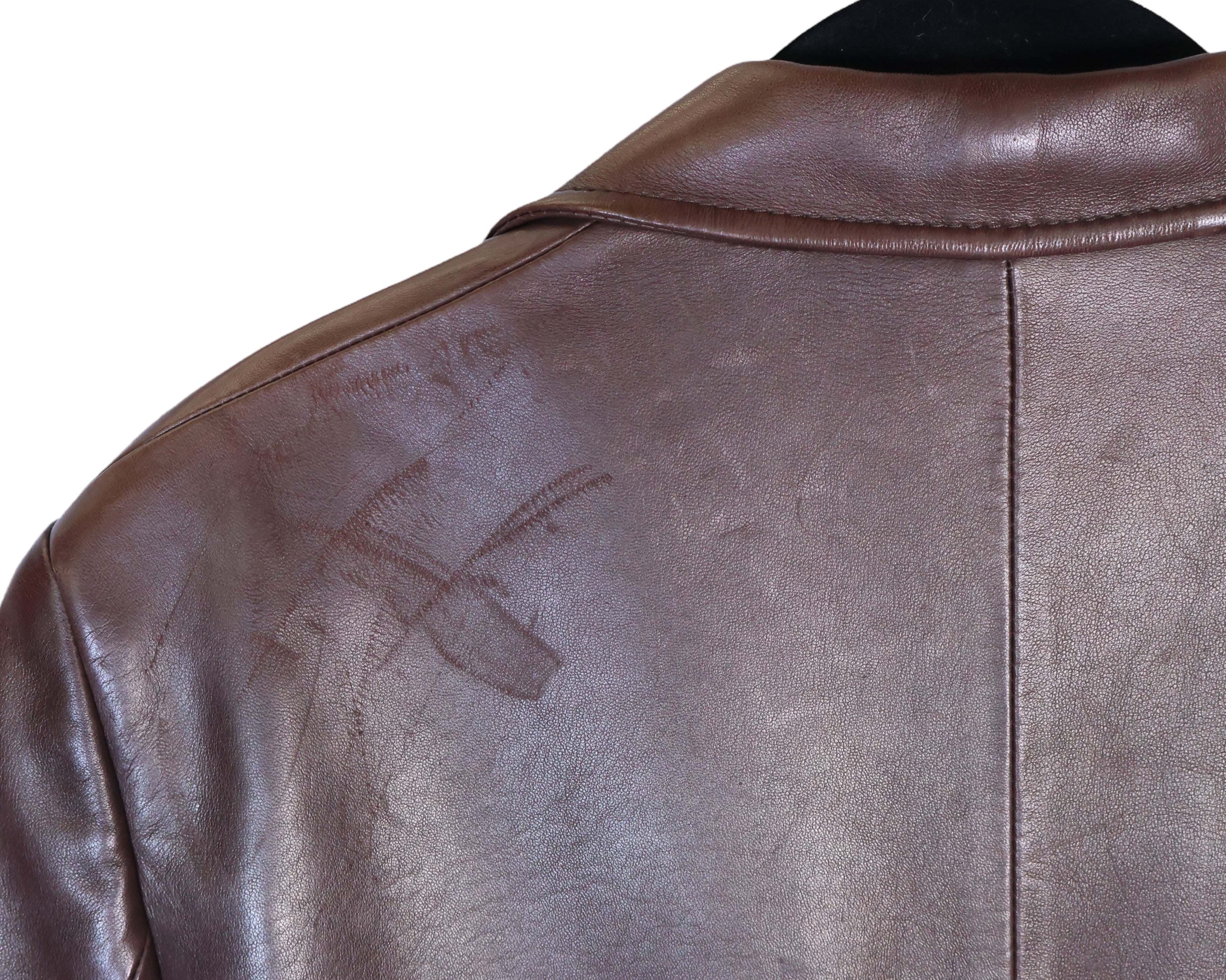 Dolce & Gabbana brown distressed  leather Blazer