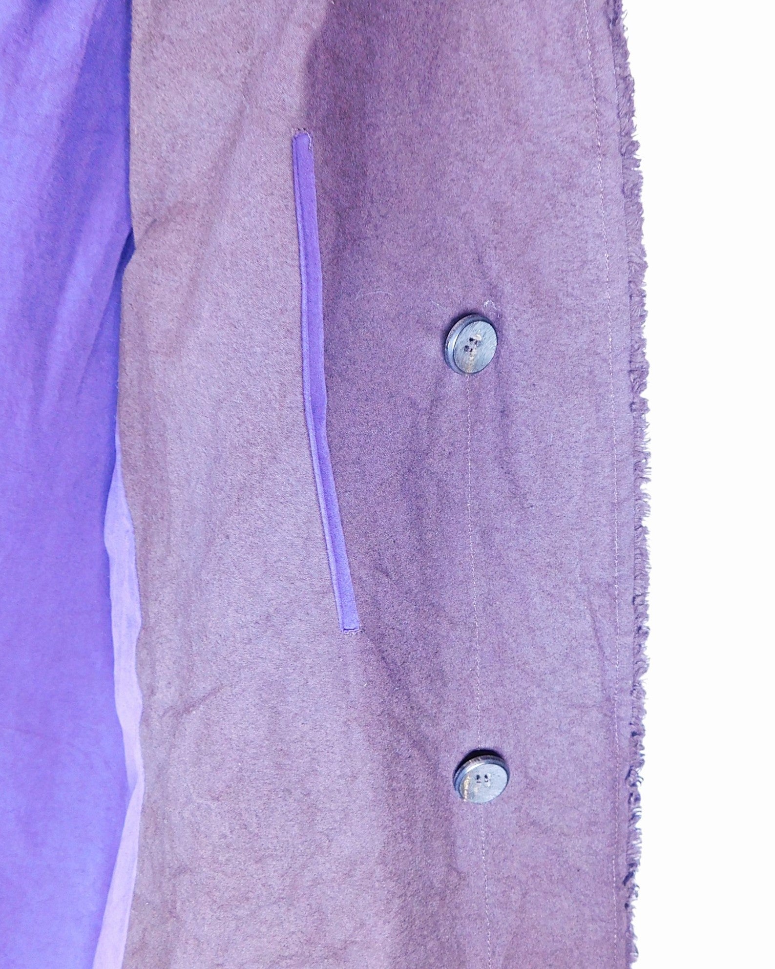 L’Maltieri Carpe Diem long purple trench coat