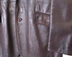 Dolce & Gabbana brown distressed  leather Blazer