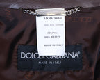 Dolce & Gabbana brown distressed  leather Blazer