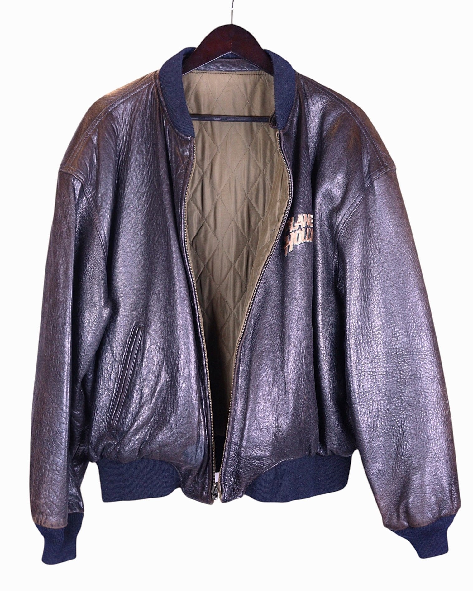 Planet Hollywood New York reversible leather jacket