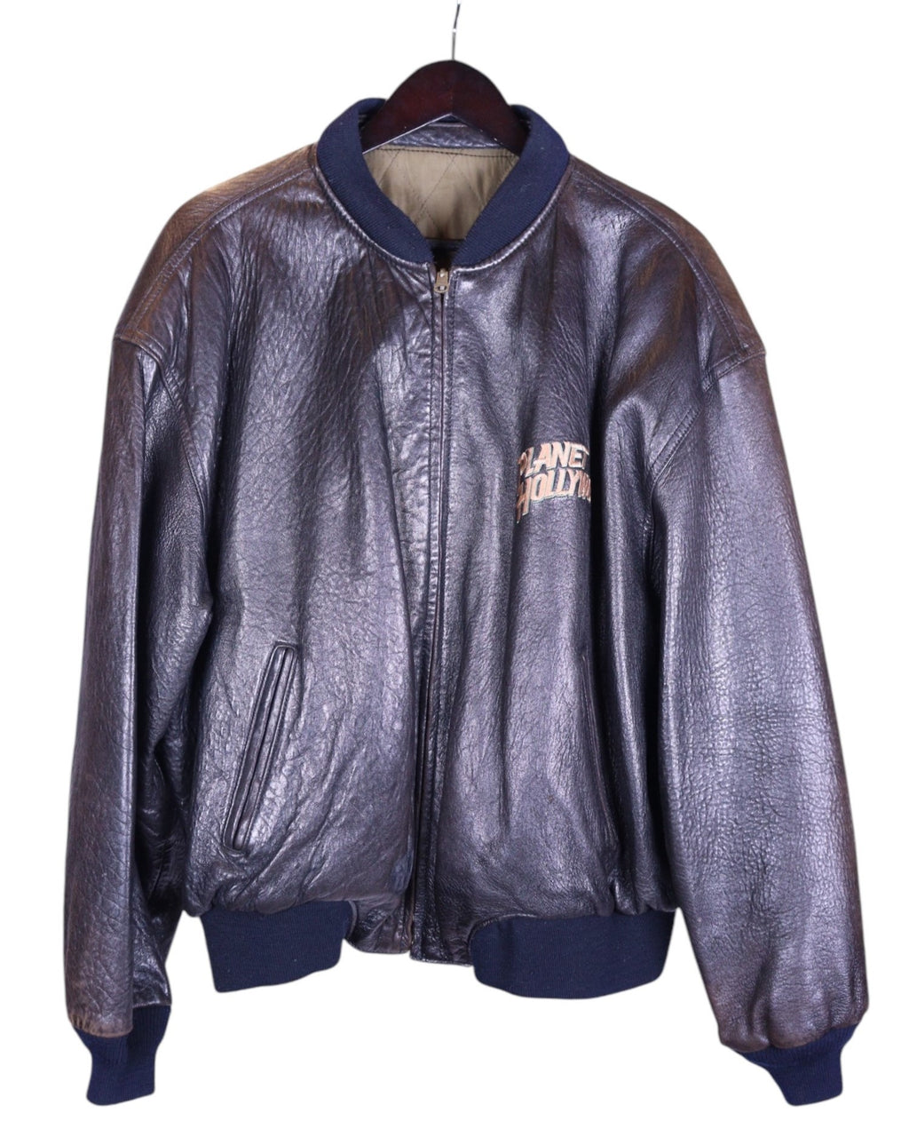 Planet Hollywood New York reversible leather jacket