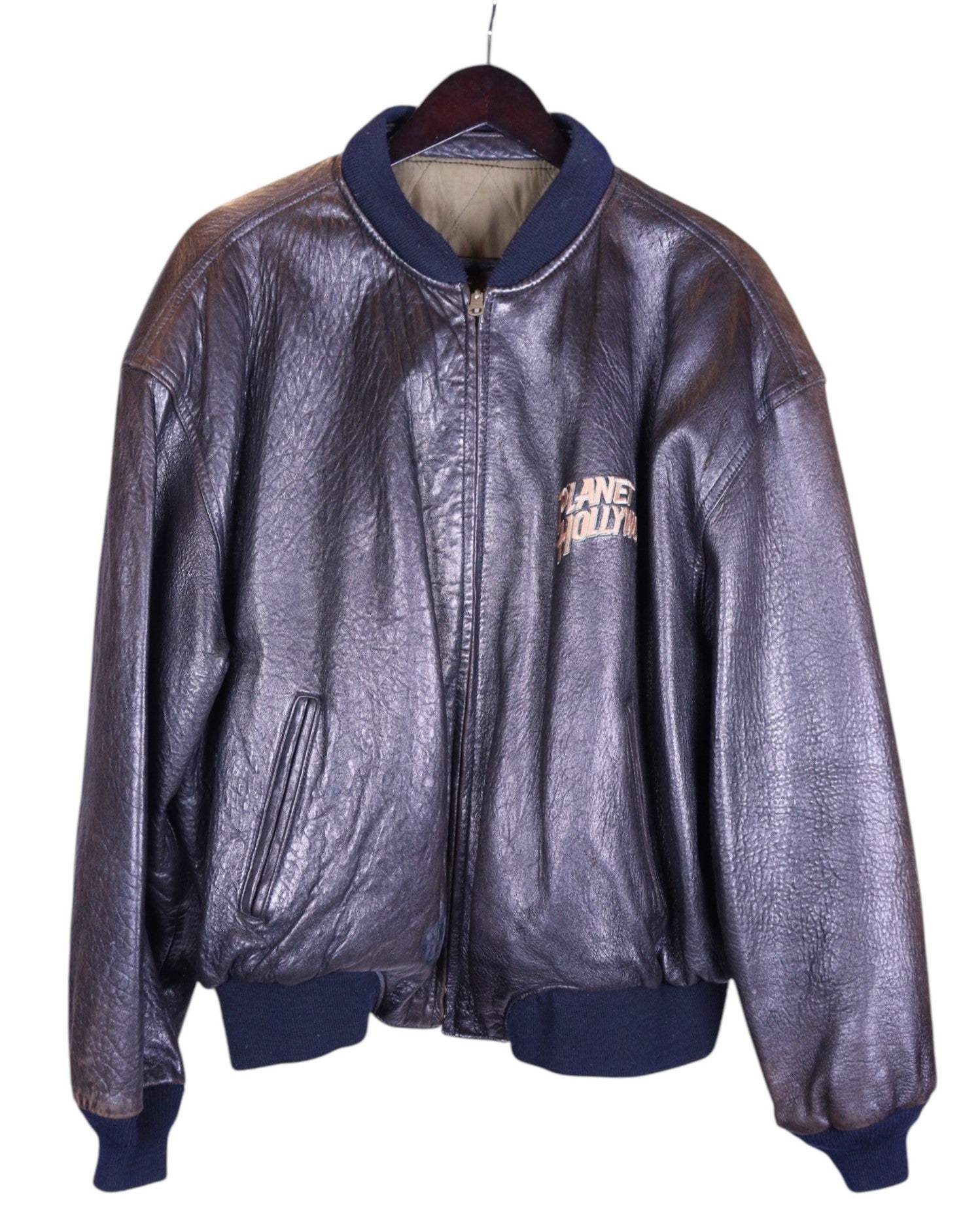 Planet Hollywood New York reversible leather jacket