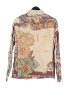 Roberto Cavalli colorful pattern leather jacket