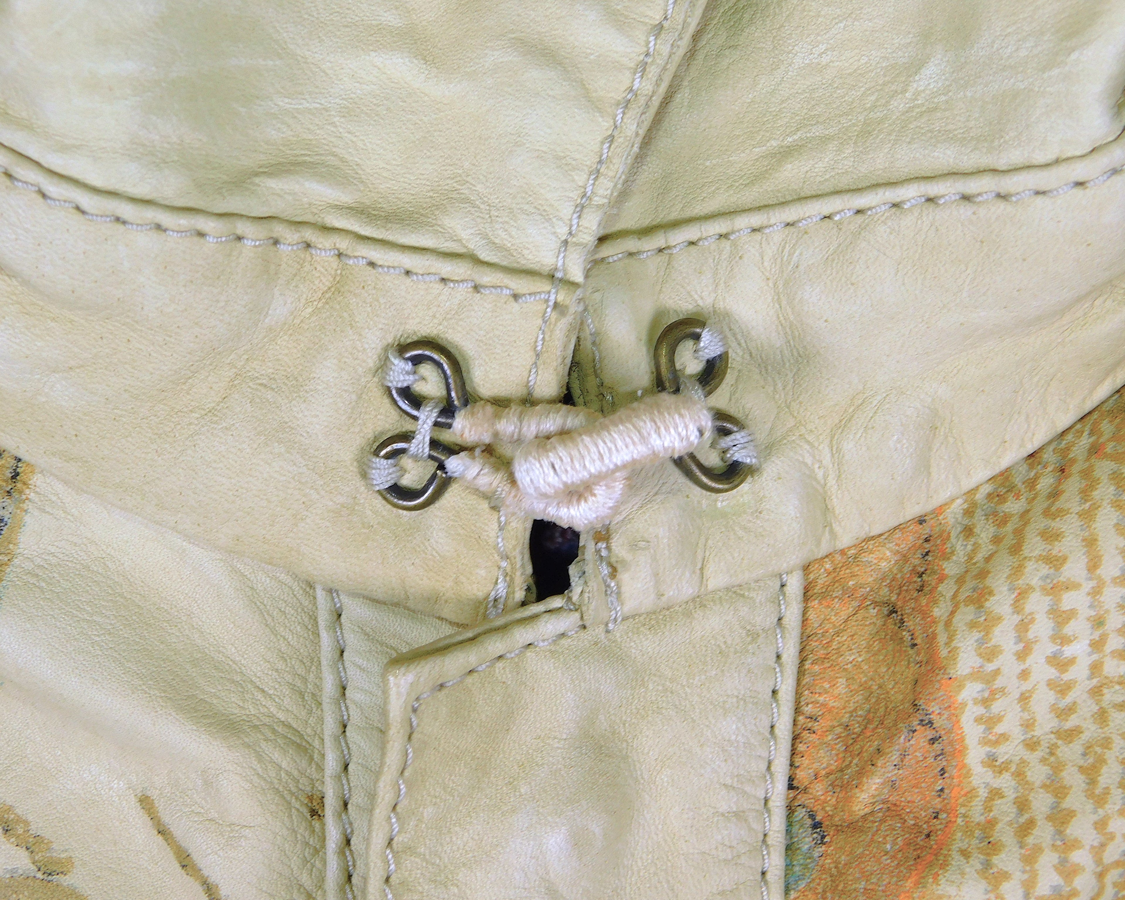 Roberto Cavalli colorful pattern leather jacket