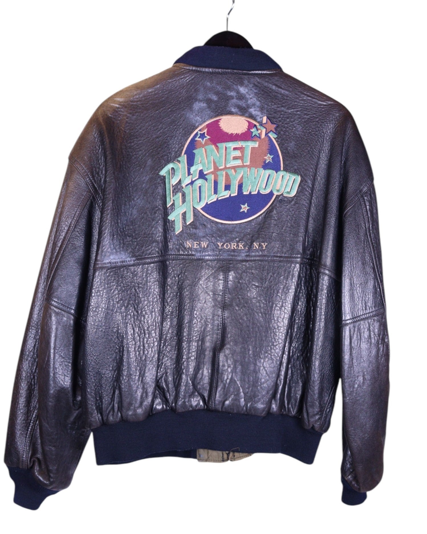 Planet Hollywood New York reversible leather jacket