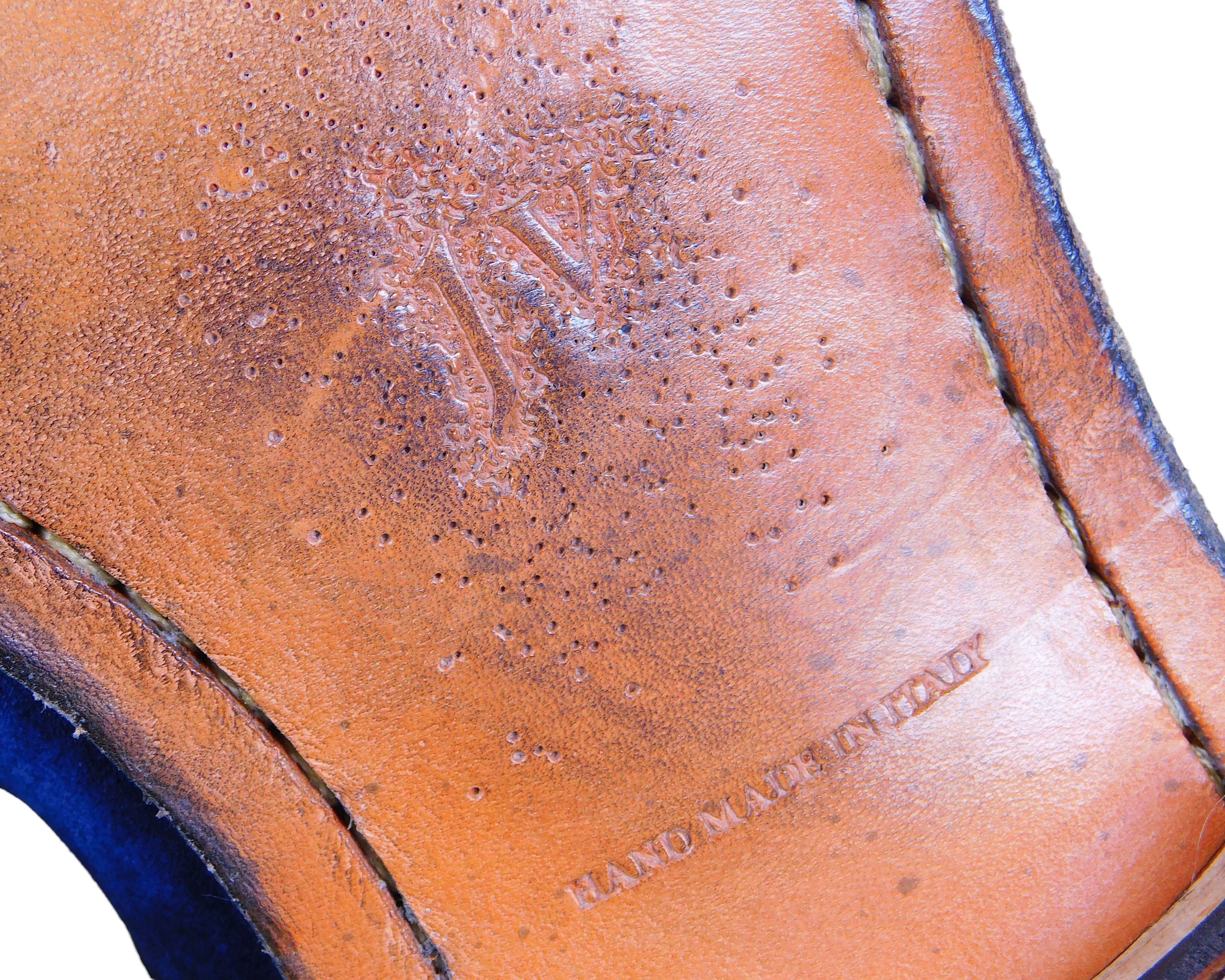 John Varvatos blue suede leather Chelsea boots