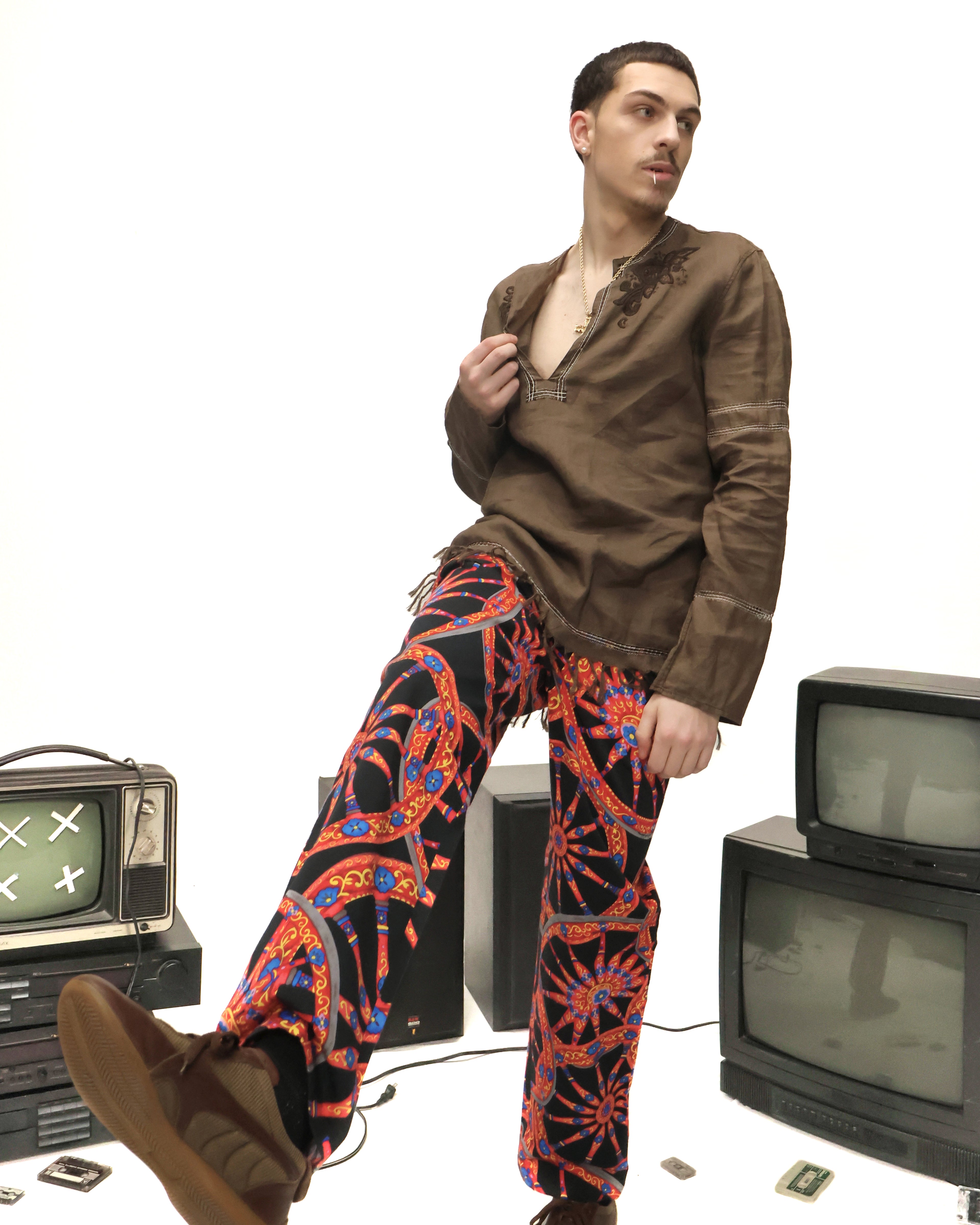 Dolce and Gabbana 90s graphic print trousers