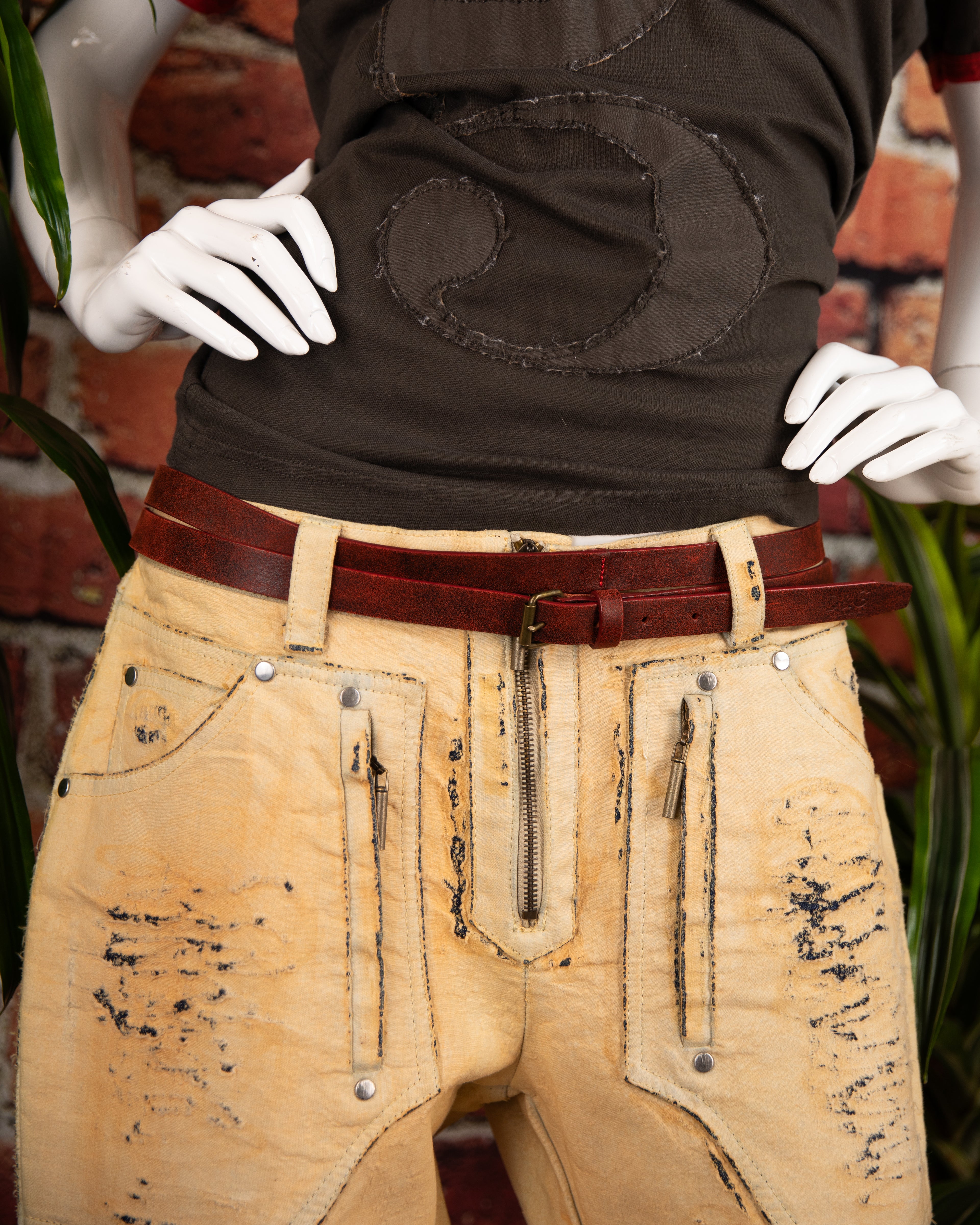 Just Cavalli beige scratches pants