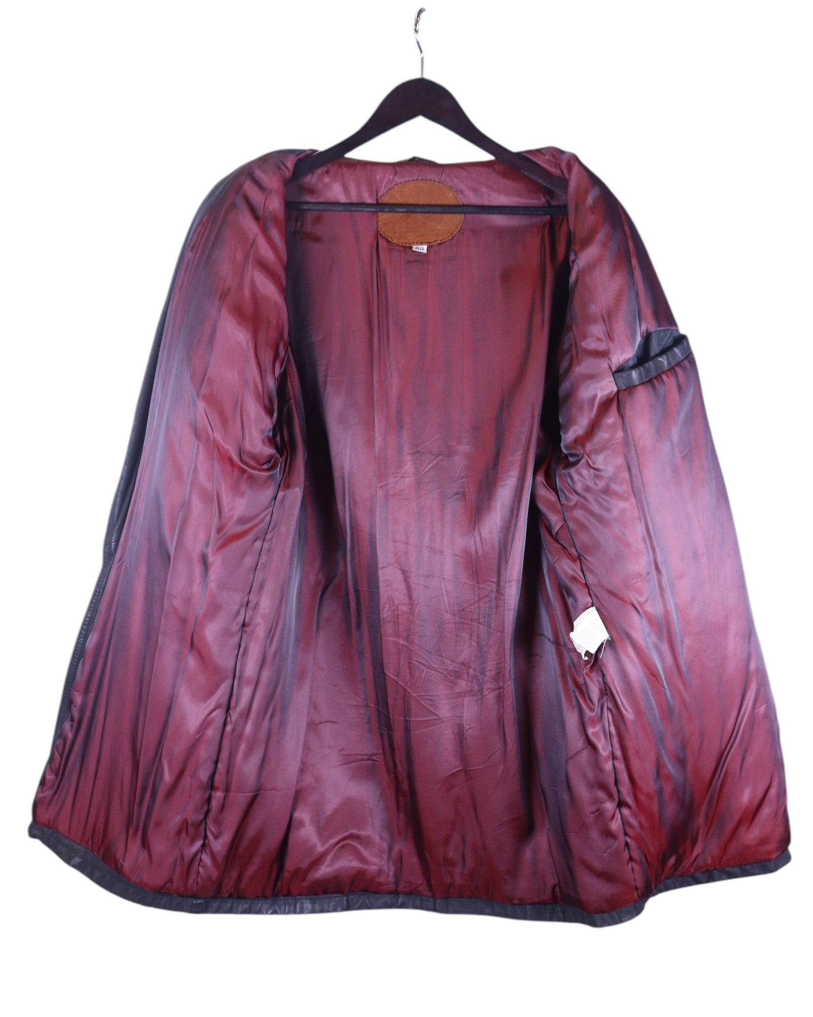 Bilermain long leather coat