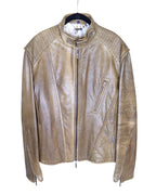 Roberto Cavalli leather jacket with silk lining Safari collection