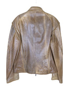 Roberto Cavalli leather jacket with silk lining Safari collection
