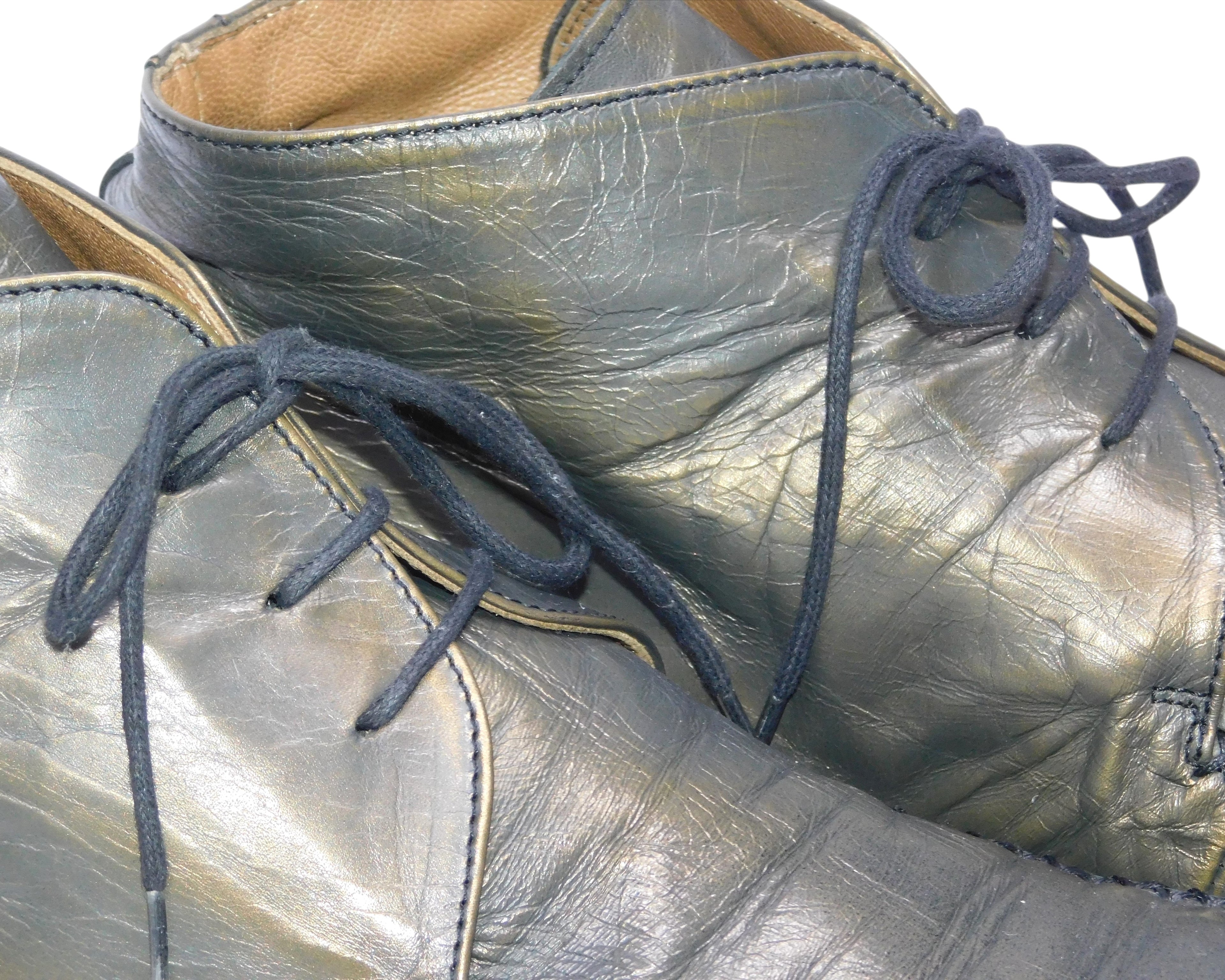 Roberto Cavalli olive-brown leather shoes