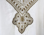 Roberto Cavalli linen blouse with metallic embroidery