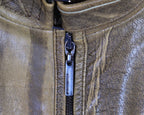 Roberto Cavalli leather jacket with silk lining Safari collection