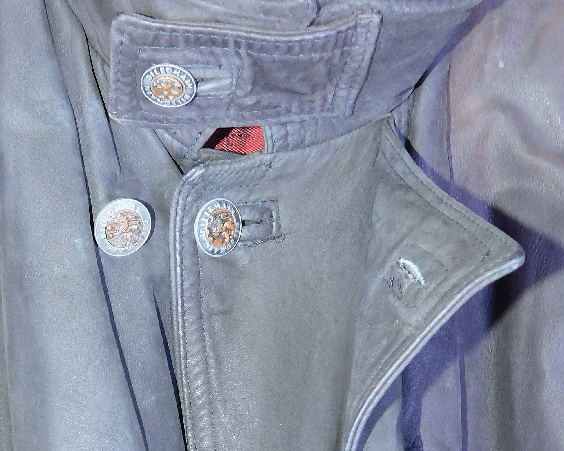 Bilermain long leather coat