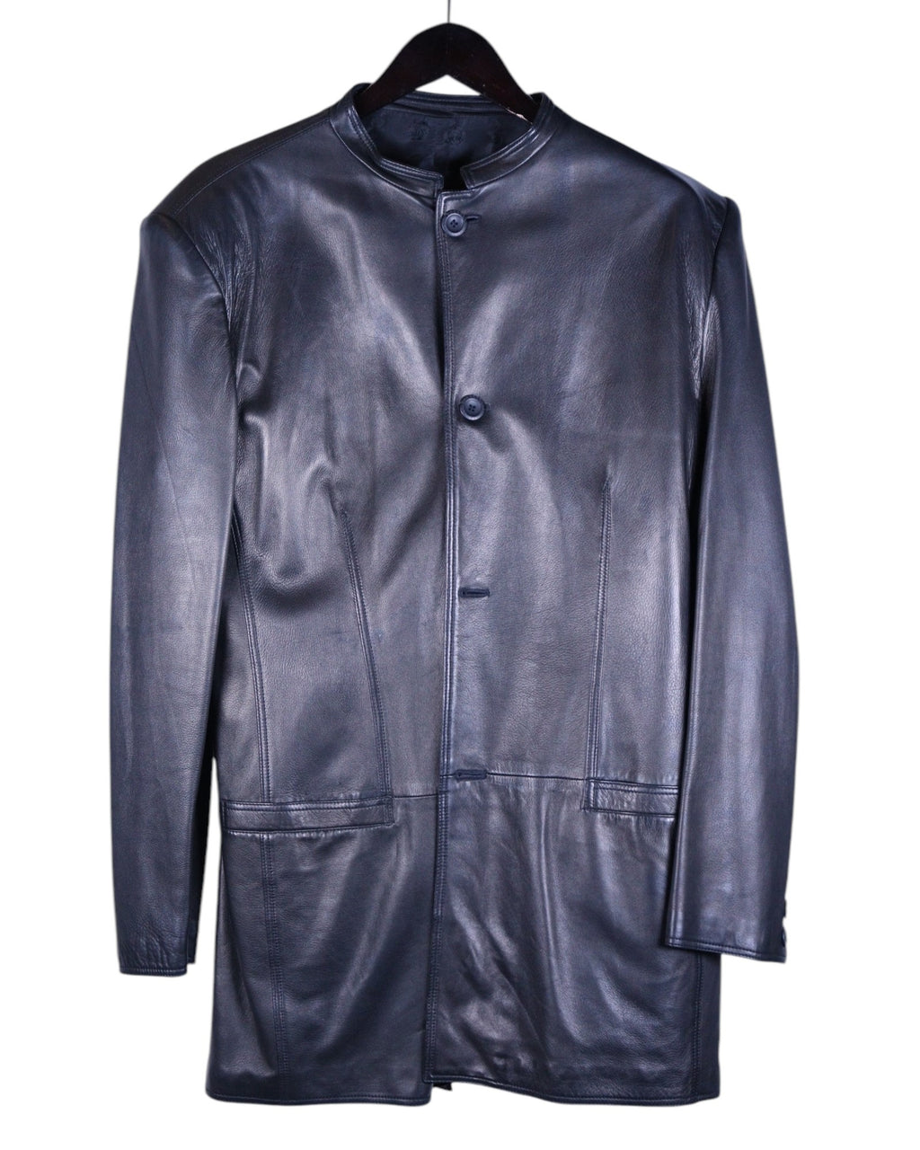 Versace black leather jacket