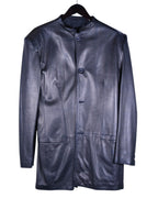 Versace black leather jacket