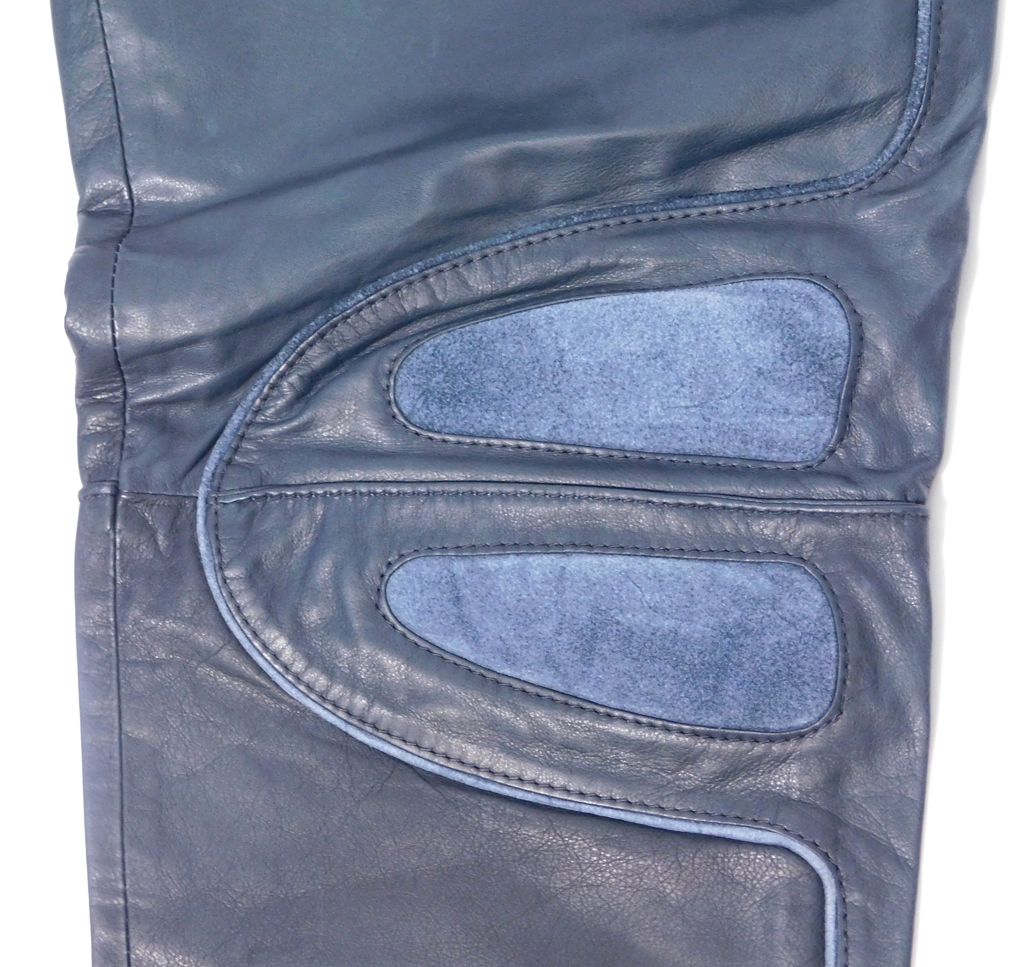 Roberto Cavalli dark blue leather pants