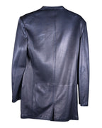 Versace black leather jacket