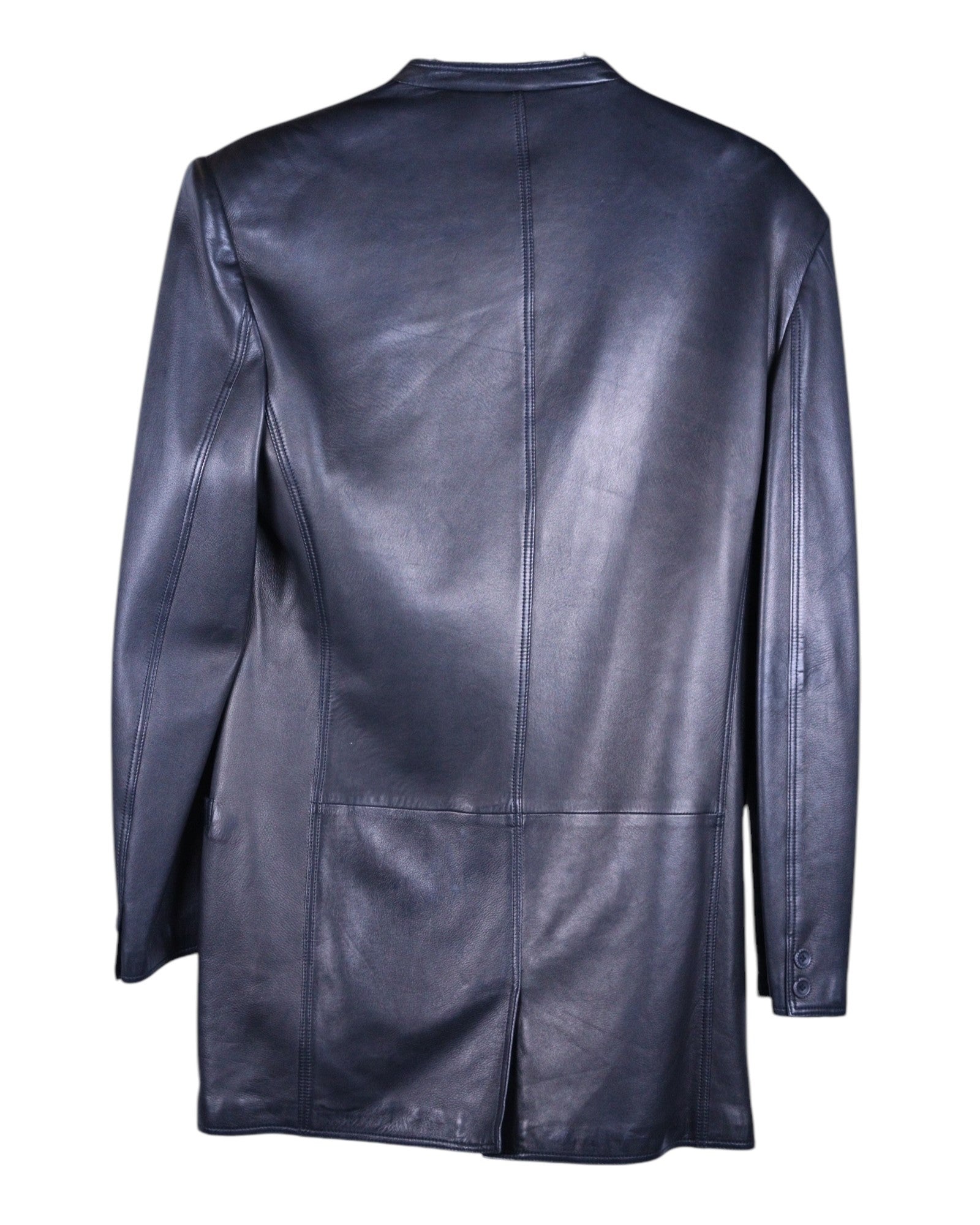 Versace black leather jacket