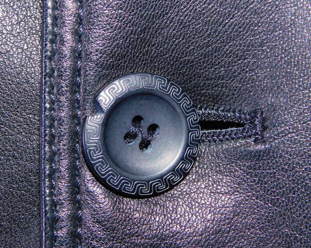 Versace black leather jacket