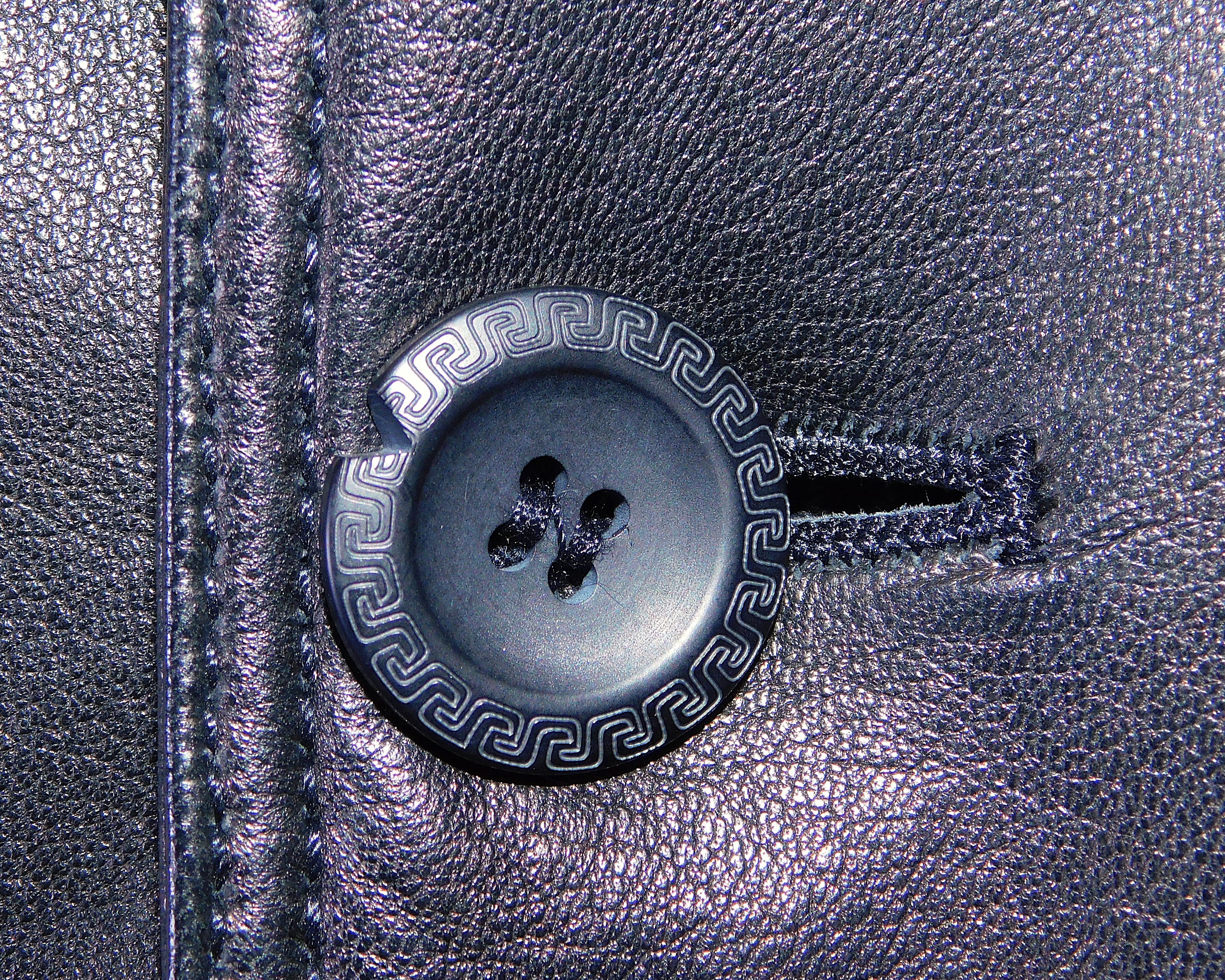 Versace black leather jacket