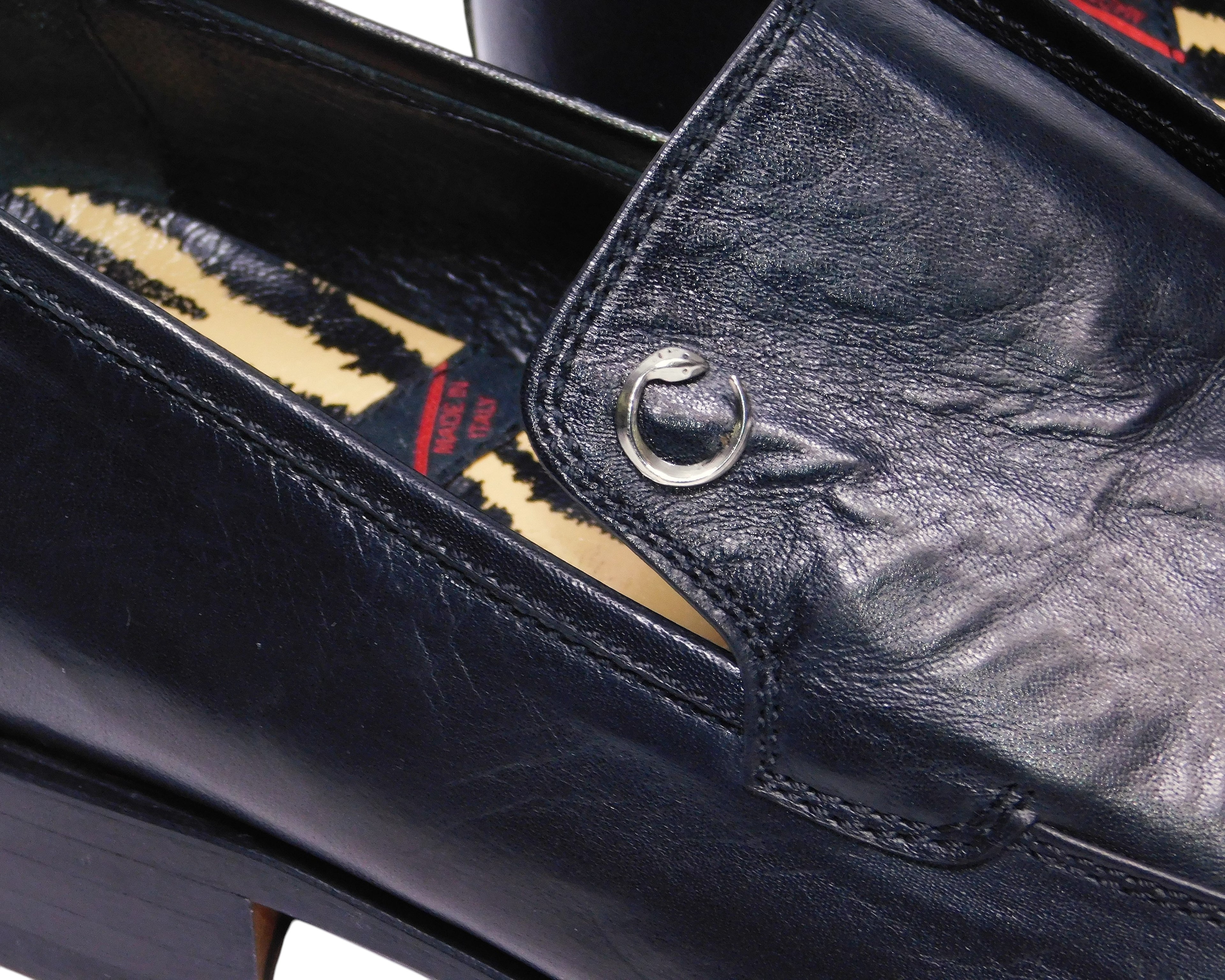 Roberto Cavalli black leather loafers