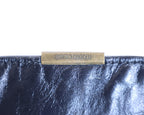 Roberto Cavalli long black leather jacket