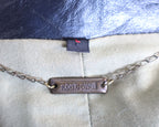 Roberto Cavalli long black leather jacket