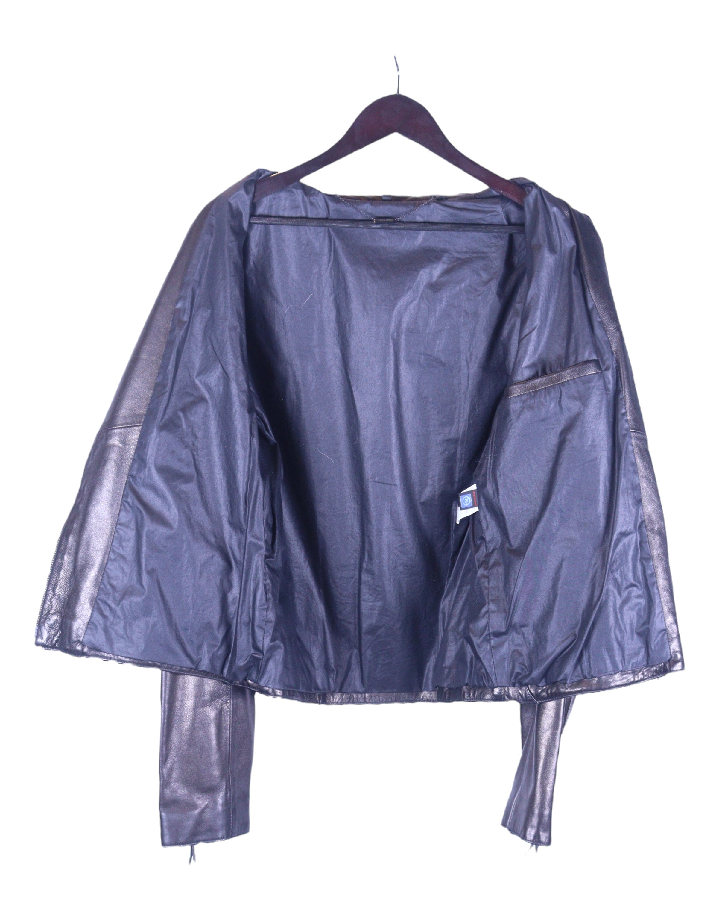 Roberto Cavalli black leather jacket