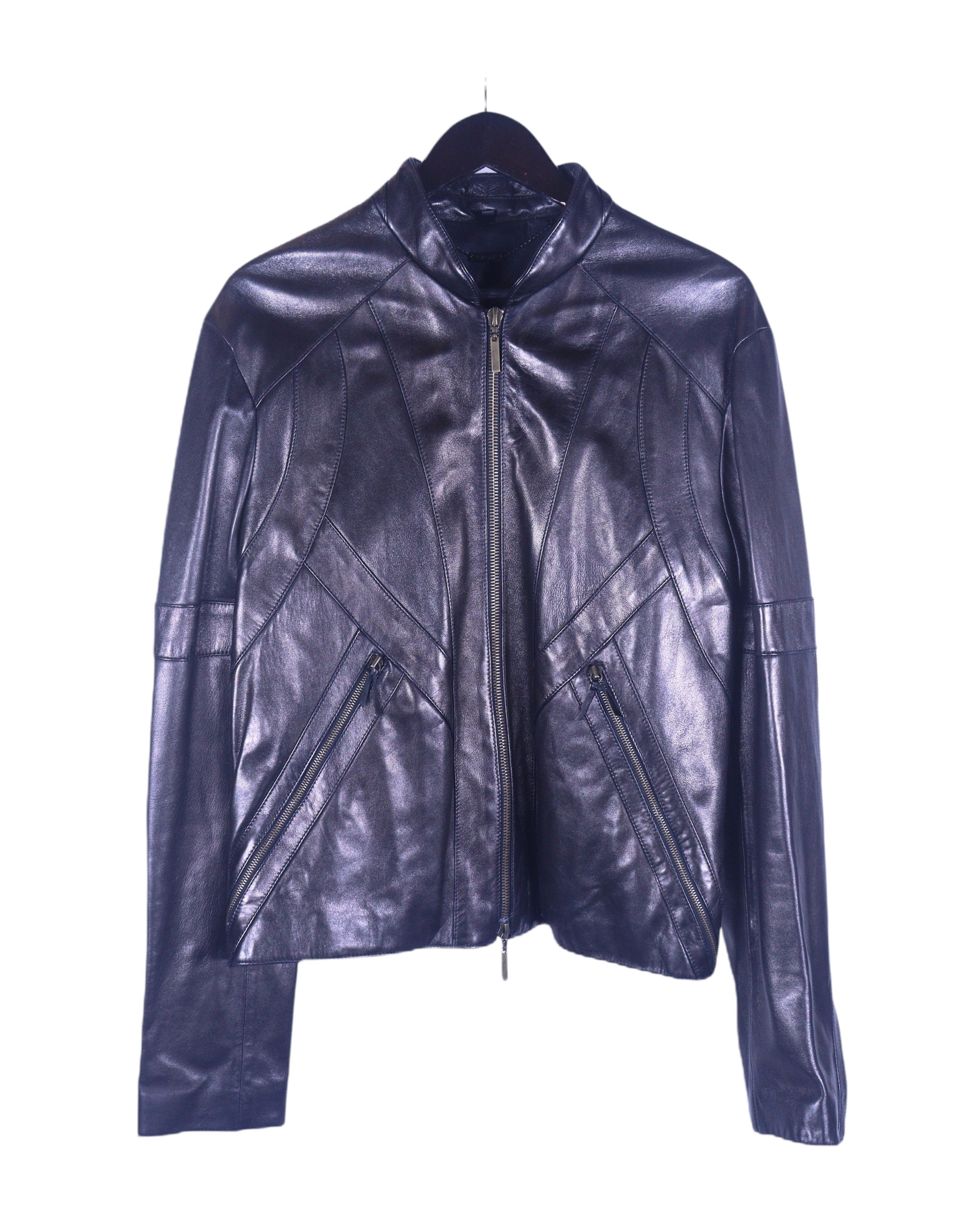 Roberto Cavalli black leather jacket