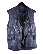 Christian Peau black leather vest