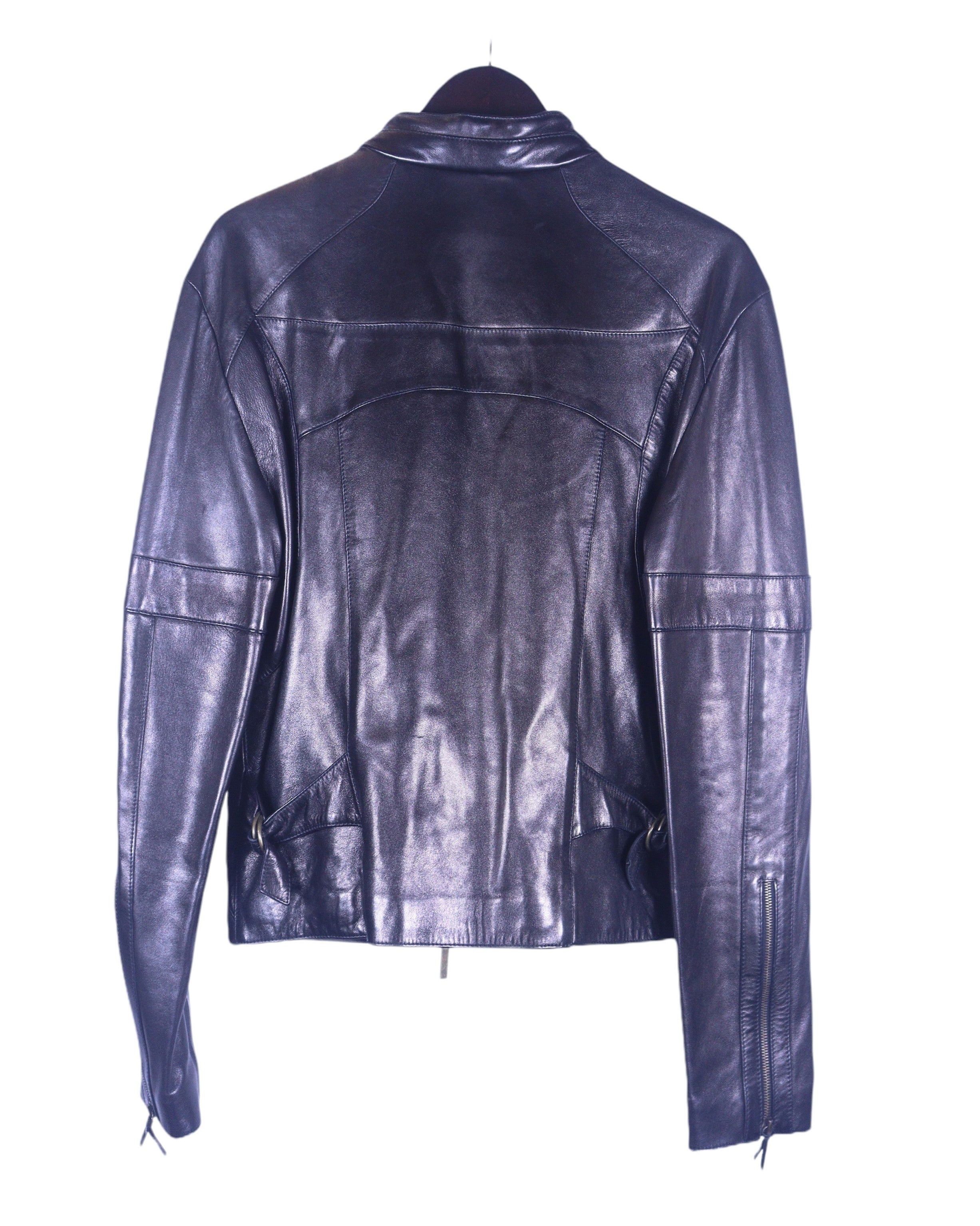 Roberto Cavalli black leather jacket